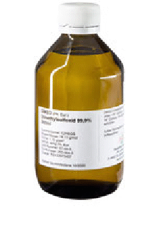 Braunglasflasche mit DMSO Dimethylsulfoxid 99,9% Lösungsmittel