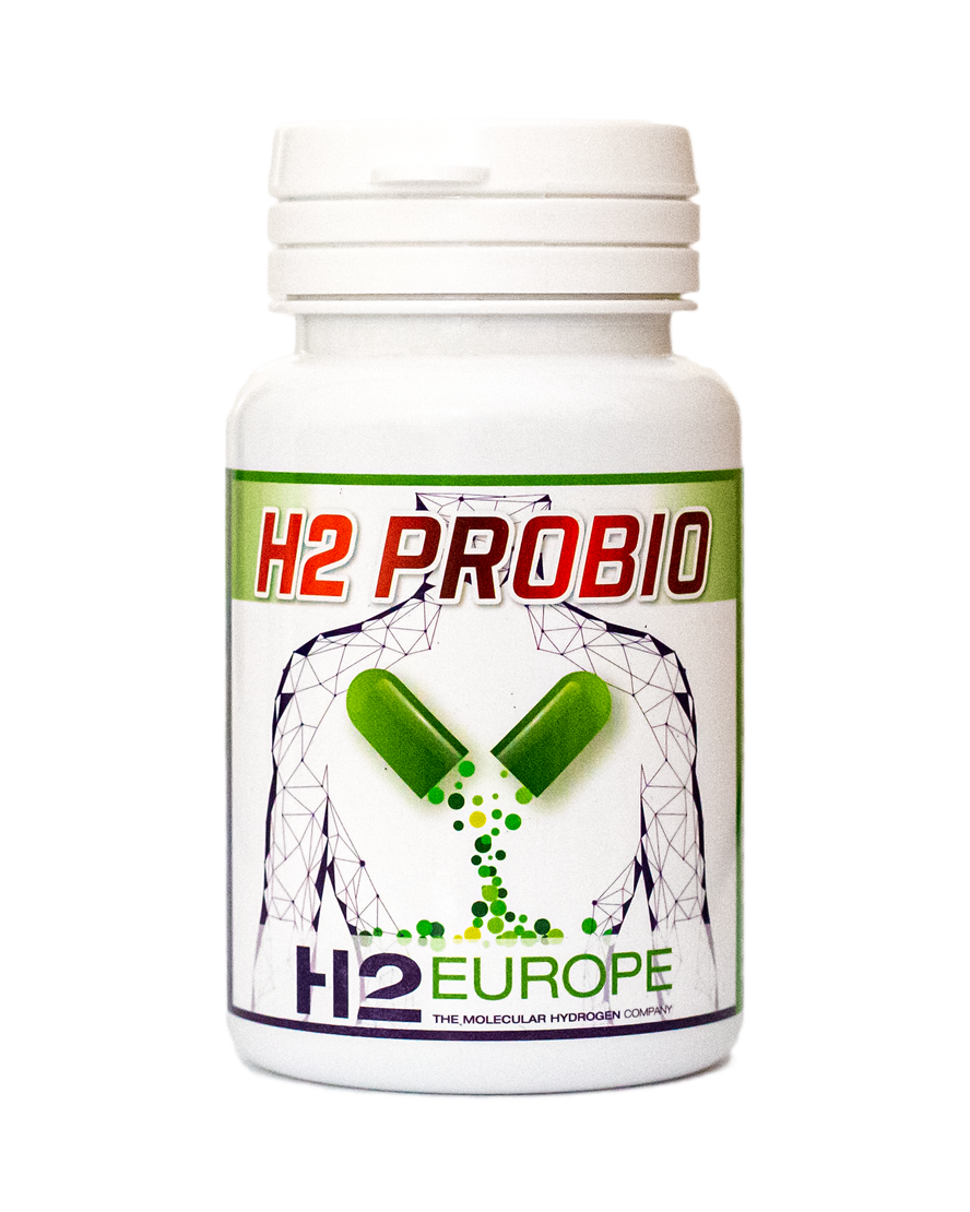 H2 Europe Probio - Probiotische Kapseln mit molekularem Wasserstoff für Darmgesundheit